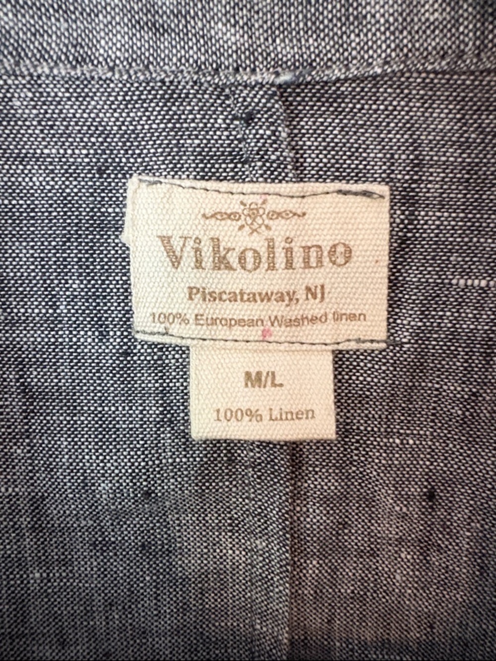 Vikolino Weekend Linen Tunic Shirt Dress in Heather Gray Sz M/L - Picture 5 of 9